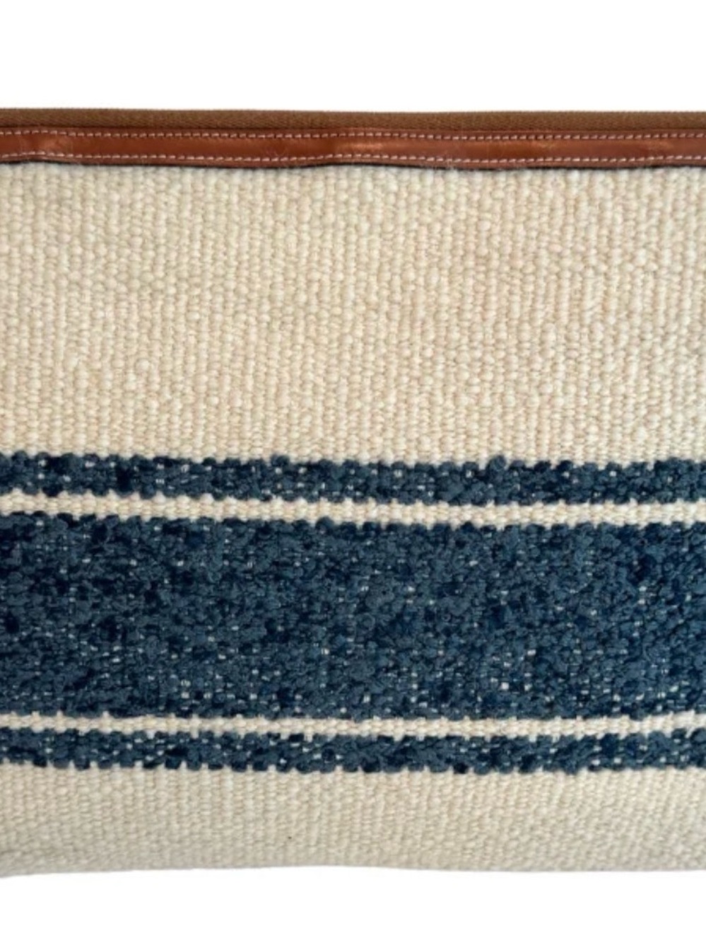 ISO Celine Cream and Navy Logo Clutch - Picture 2 of 3